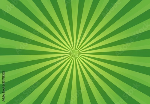 Green background with rays of light, suitable for  for comic book poster or summer advertising banner template design