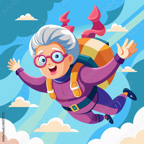 Grandma skydiving 