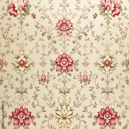 Wallpaper Mural seamless floral pattern Torontodigital.ca