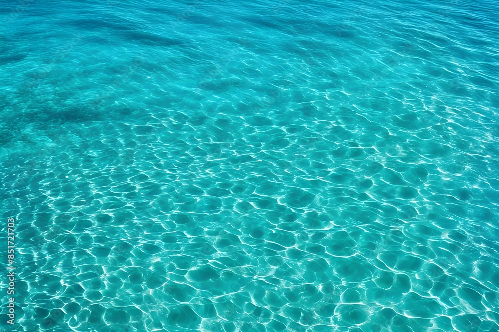 Beautiful turquoise blue ocean water surface Beautiful turquoise blue ocean water surface