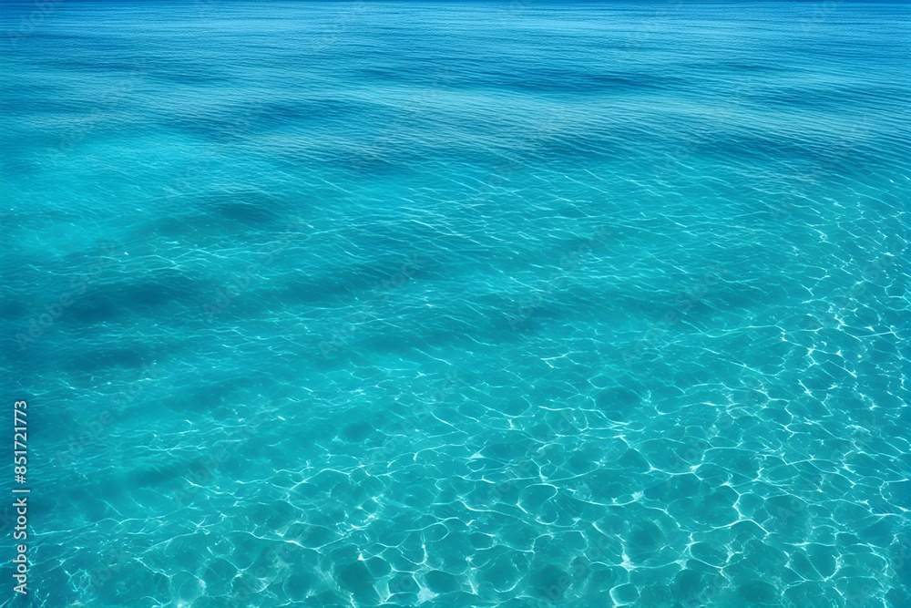 Beautiful turquoise blue ocean water surface Beautiful turquoise blue ocean water surface