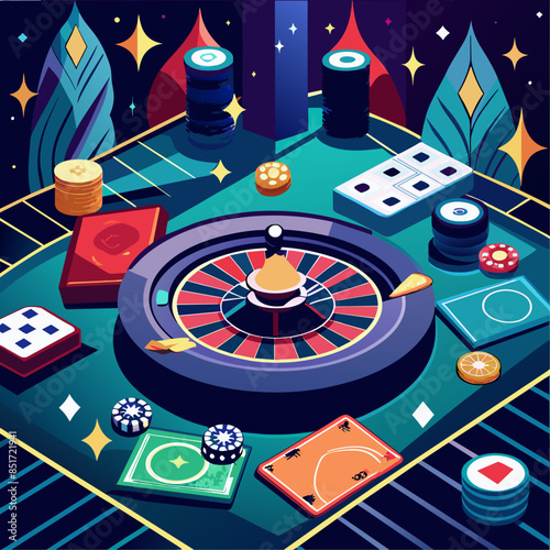 Inside of a casino roulette tables card tables dark hd wallpaper