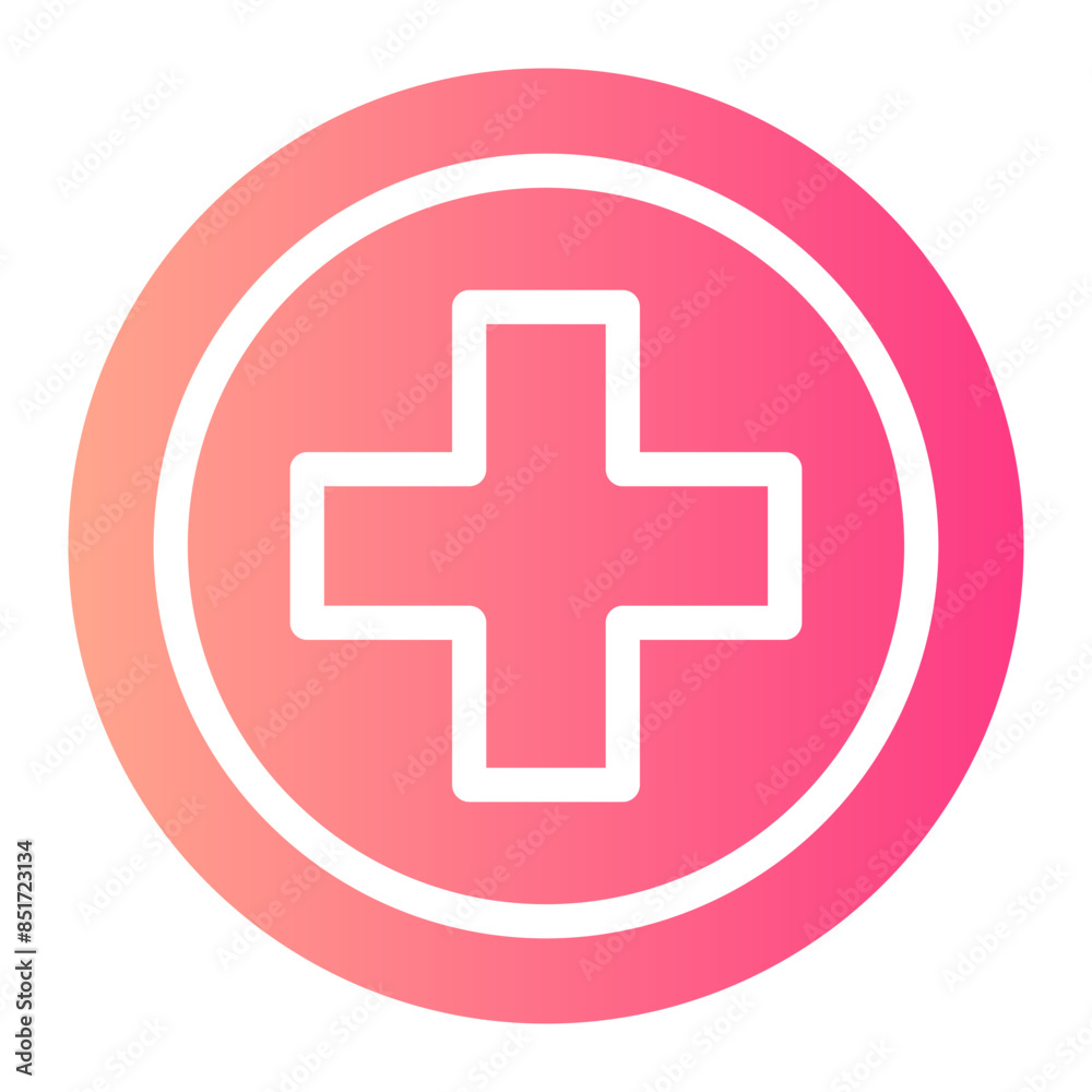 Obraz premium cross gradient icon