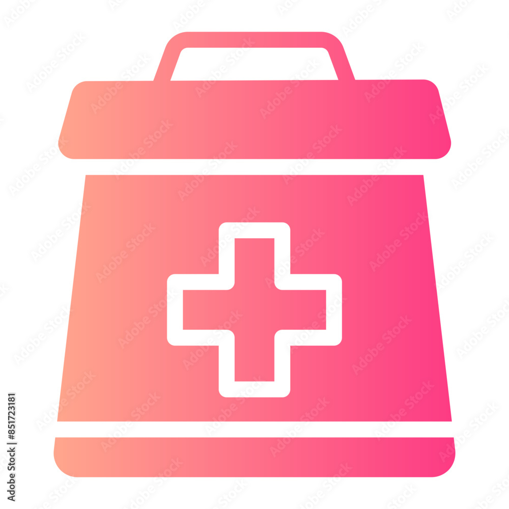 Obraz premium first aid kit gradient icon