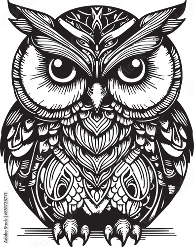 owl silhouette vacatur art illustration 
