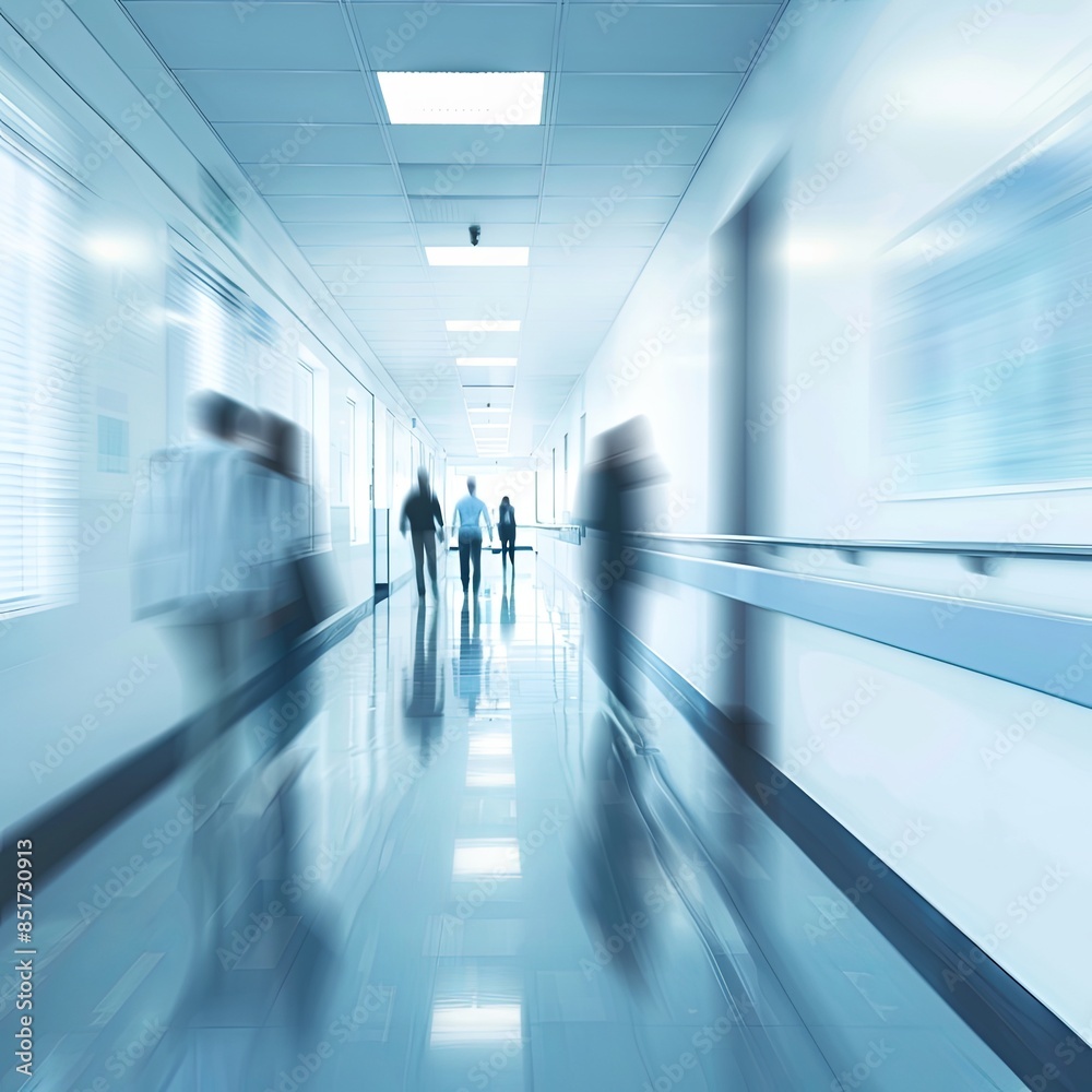 Ethereal Hospital Corridor in Motion Ethereal Hospital Corridor in Motion