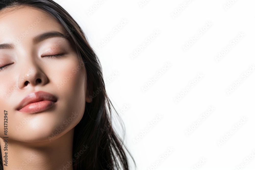 Beautiful young asian woman with clean fresh skin on white background, Face care, Facial treatment, Cosmetology, beauty and spa, Asian women portrait. Beautiful young asian woman with clean fresh skin on white background, Face care, Facial treatment, Cosmetology, beauty and spa, Asian women portrait.