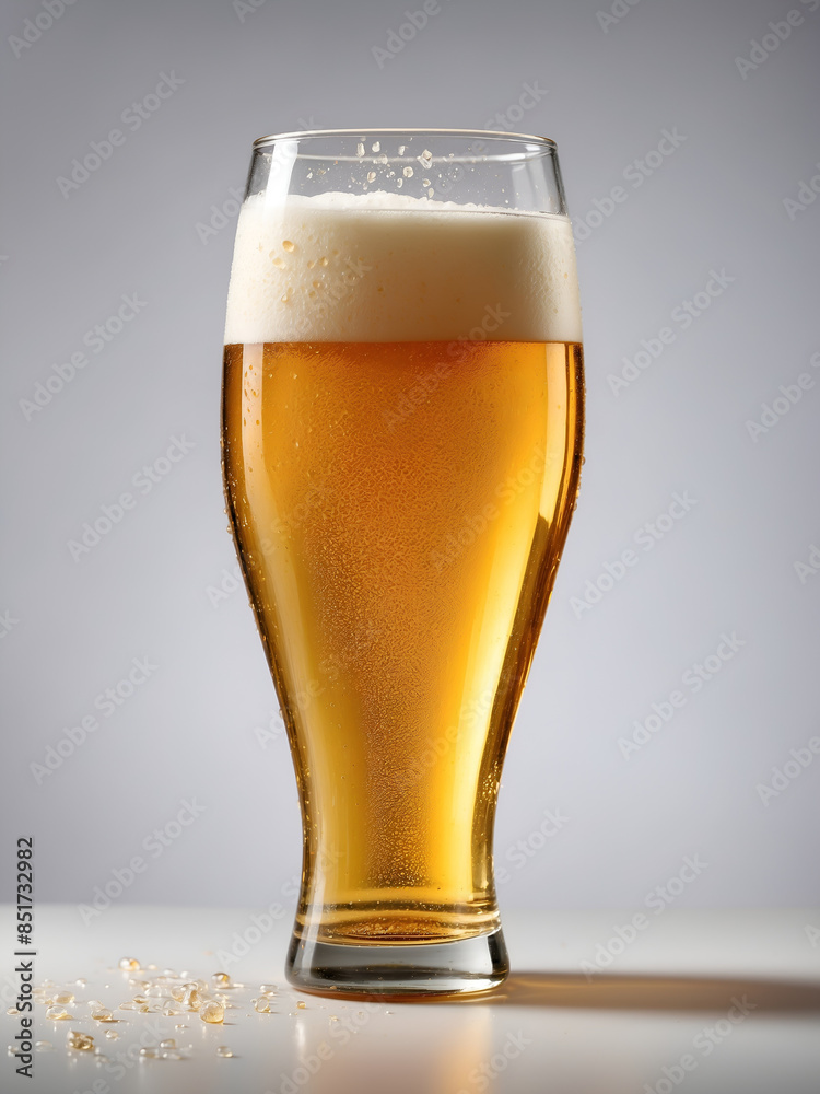 glass of beer on white background glass of beer on white background
