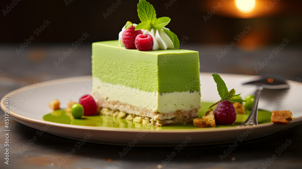 creamy matcha mousse cake food dessert afternoon tea photography poster background creamy matcha mousse cake food dessert afternoon tea photography poster background