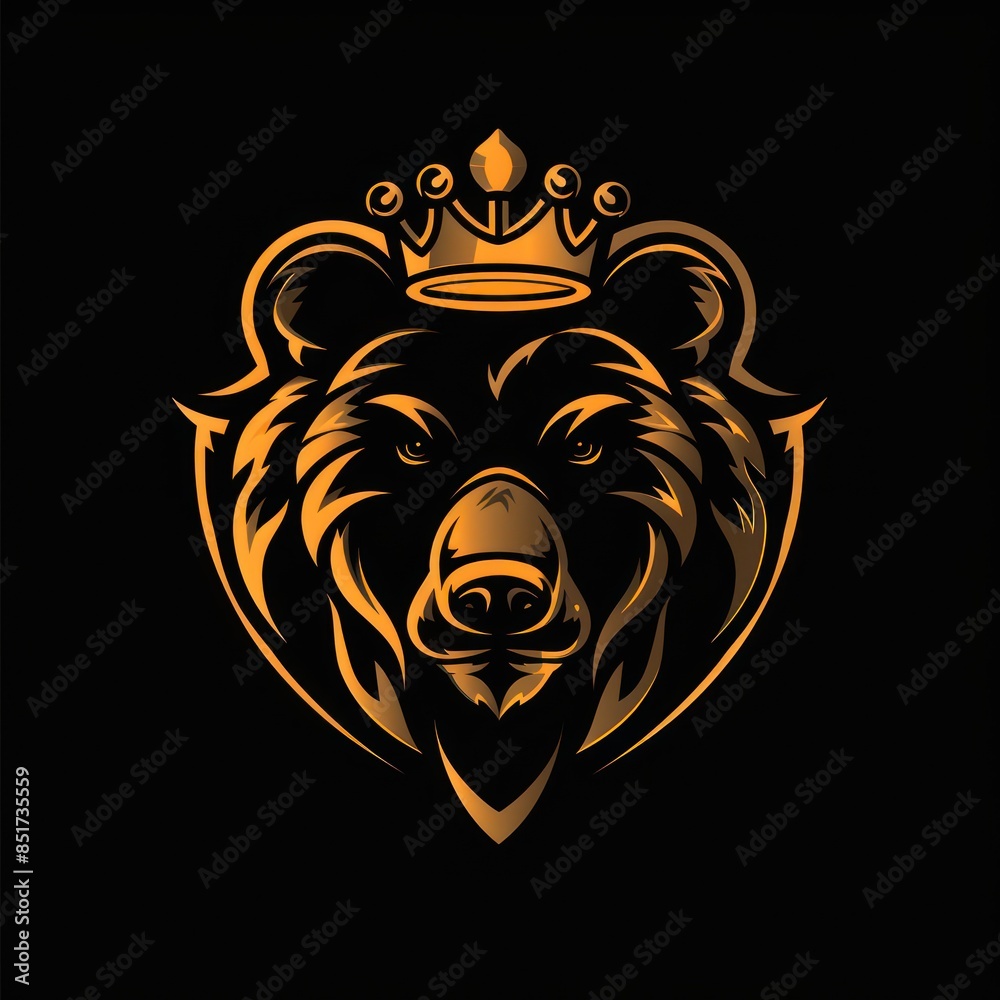 Bear logo, Abstract bear crown logo design template Bear logo, Abstract bear crown logo design template