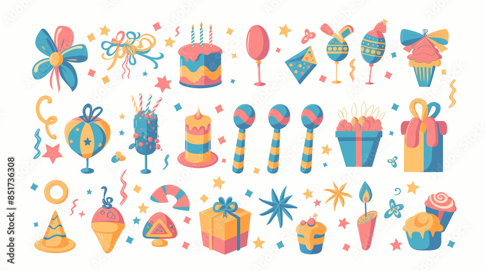 Icons Set for Celebrate good times Icons Set for Celebrate good times
