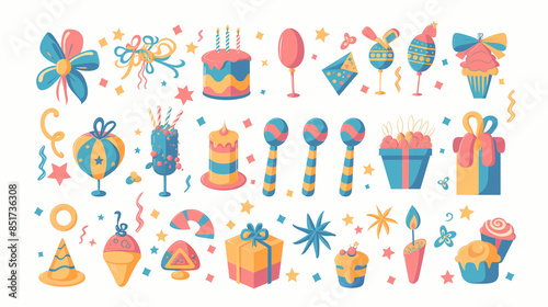 Wallpaper Mural Icons Set for Celebrate good times Torontodigital.ca