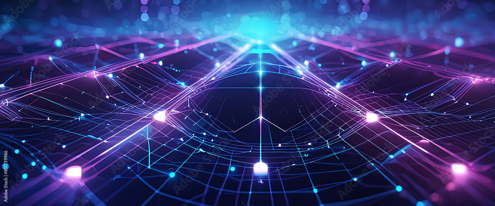 Fototapeta premium テクノロジー 光 空間 デジタル エネルギー 背景画像 Generative AI
