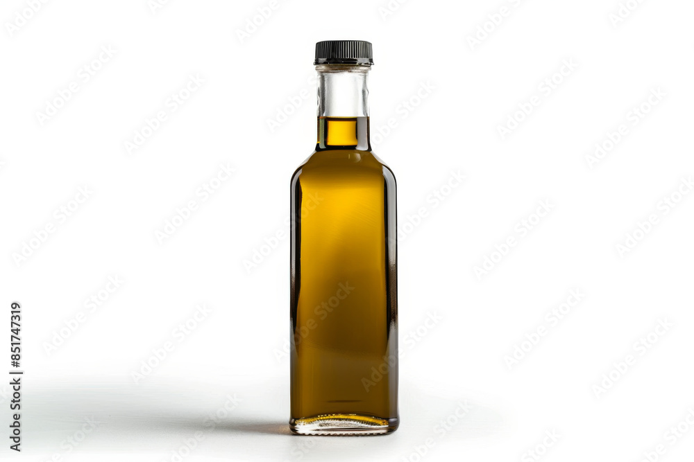 bottle of olive oil isolated on white background