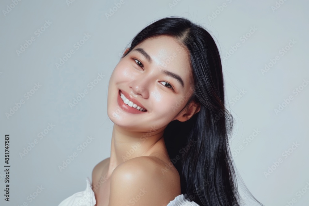 Beautiful young asian woman with clean fresh skin on white background, Face care, Facial treatment, Cosmetology, beauty and spa, Asian women portrait. Beautiful young asian woman with clean fresh skin on white background, Face care, Facial treatment, Cosmetology, beauty and spa, Asian women portrait.