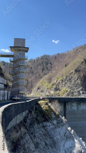 Lake Bucket Transfagarasan Highway Romania beautiful view from the road