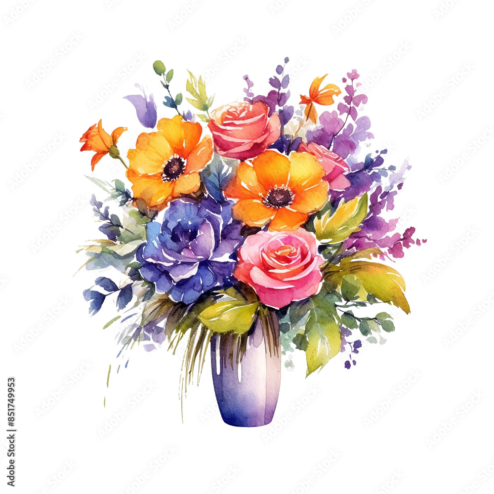 Watercolor flower bouquet Watercolor flower bouquet