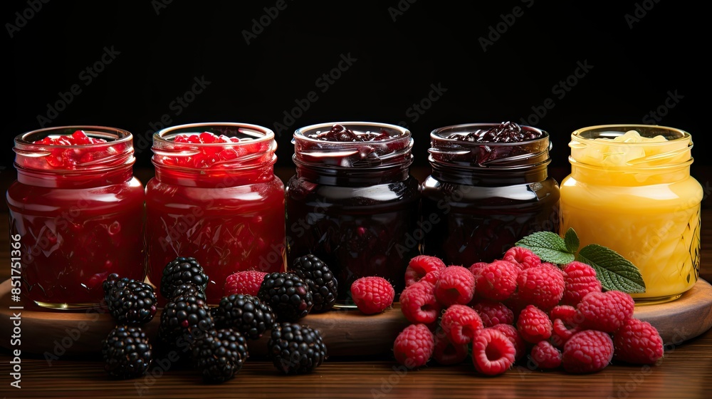 Background of various fruits inside a jar Background of various fruits inside a jar