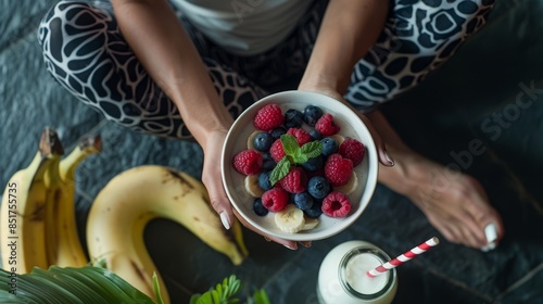 The healthy berry bowl photo