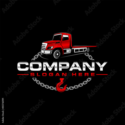 towing car logo template Crane Service template