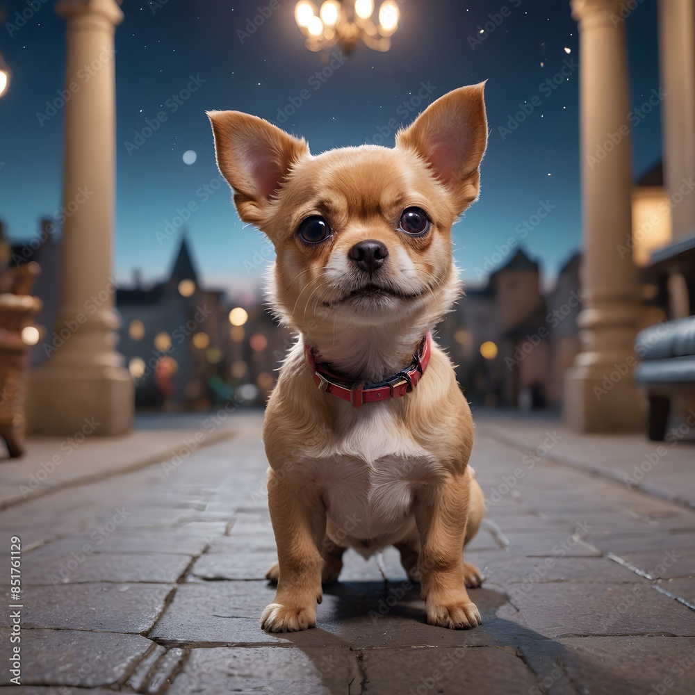 a dog while relaxing on the night