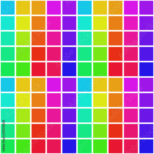 Color gradation in square grid, vector color tone background.