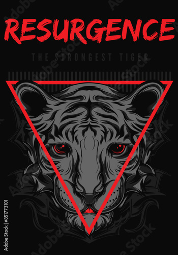 vector artwork awakening of the strongest tiger