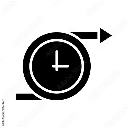 Long term icon, clock sign, vector illustration on white background, EPS 10.