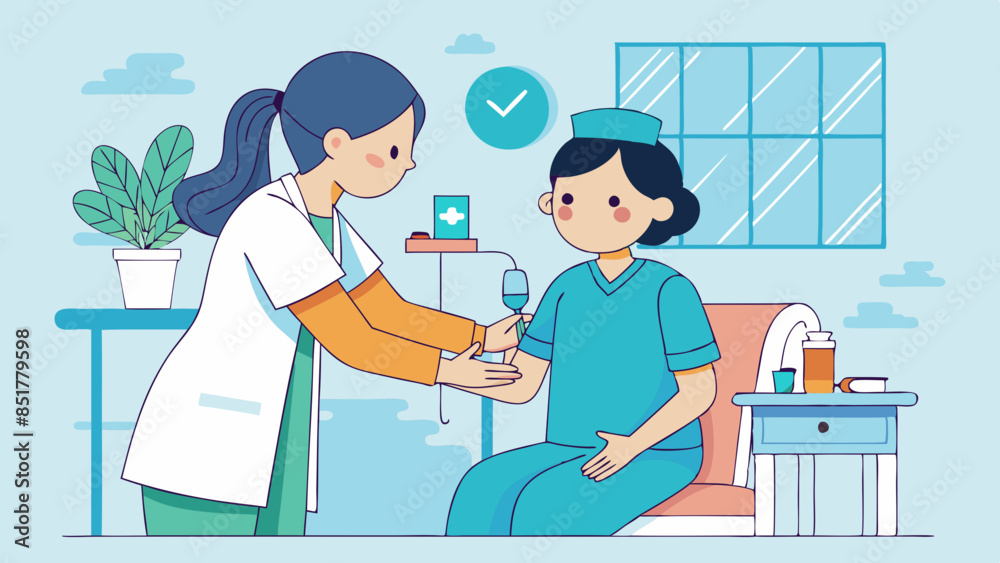 nurse-helping-patient-hand-drawn-style-line-art nurse-helping-patient-hand-drawn-style-line-art