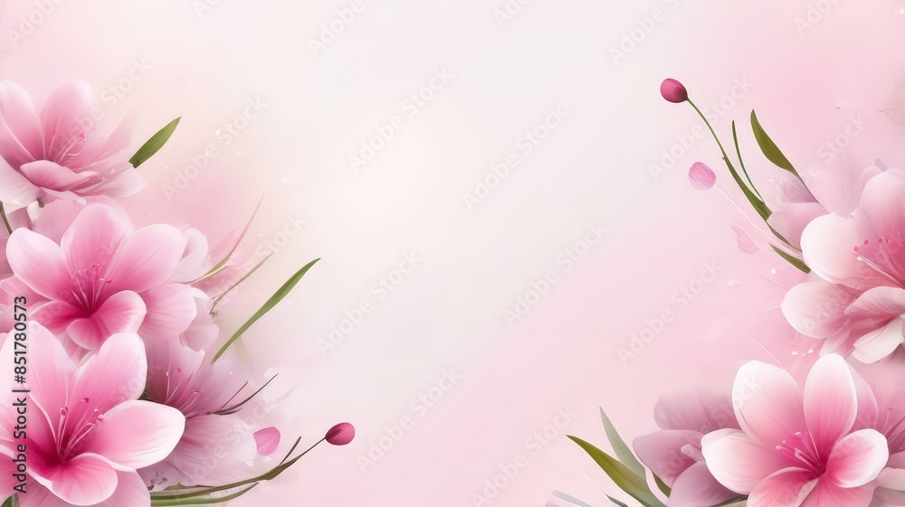 Nature flower background. Cosmos flowers beautiful in the garden. Spring nature freshness and renewal background. Flowering cherry apple tree branch in spring garden with beautiful flower
