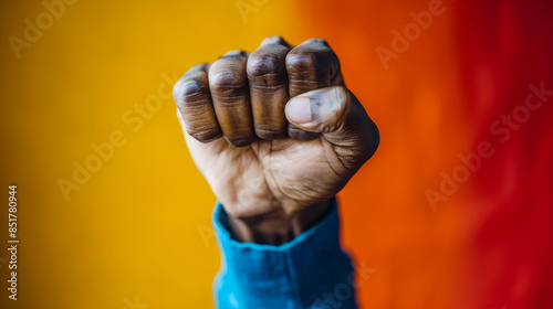 Close-up of the hands of many racial people. Concept of unity, justice, equality.