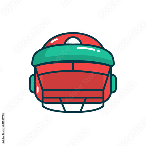 Winter sport hockey helmet logo icon