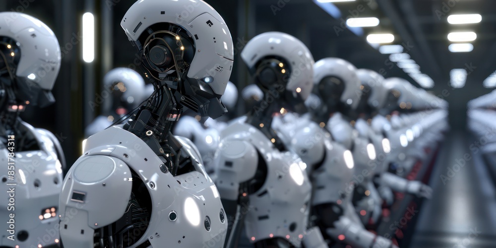 white ai robot, chat get concept white ai robot, chat get concept