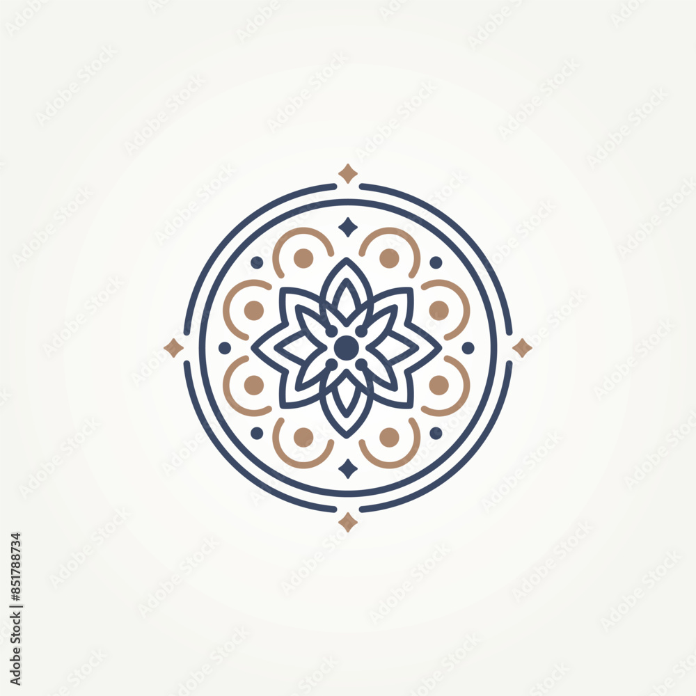 minimalist simple mandala line art icon logo vector illustration design minimalist simple mandala line art icon logo vector illustration design