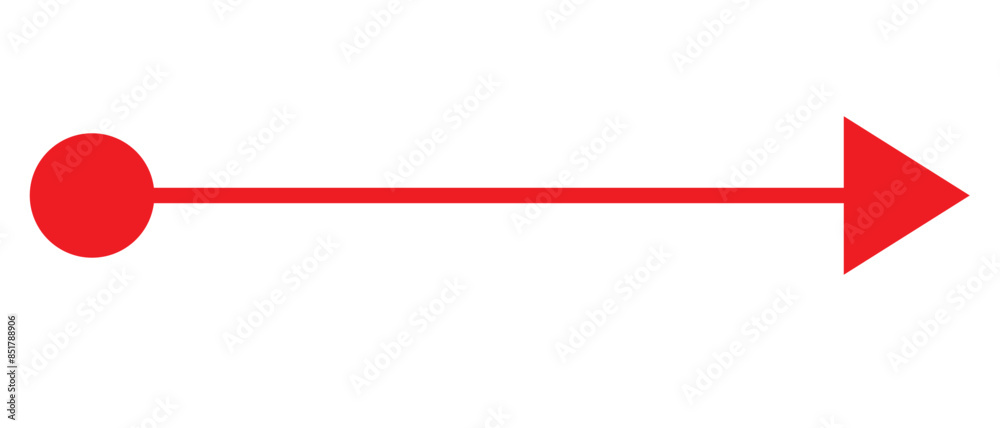 Red arrow, Long arrow, Red horizontal long arrow. long arrows left and right in flat style. arrows vector illustration.  arrow icon isolated, curser arrow. Horizontal long straight arrow signs.