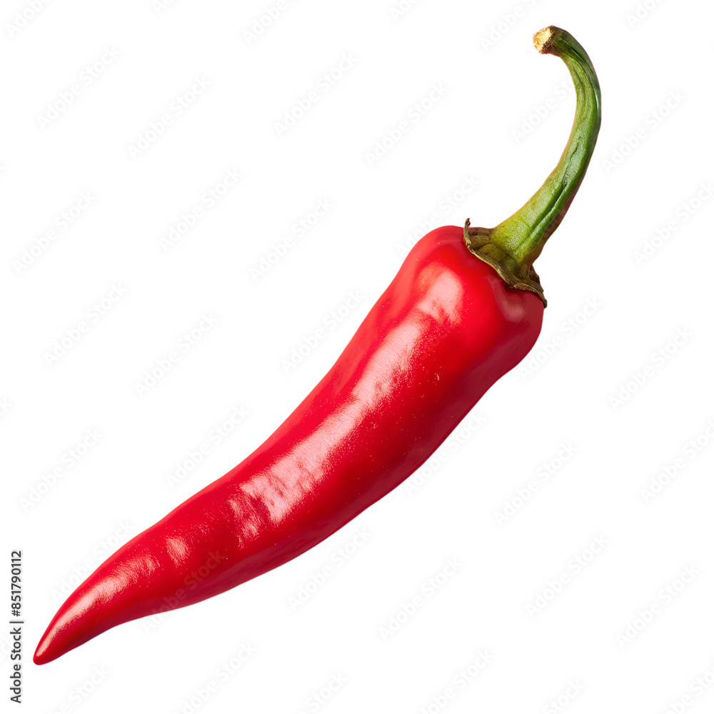Vivid red chili pepper isolated on a white background, showcasing fresh, vibrant colors and smooth texture, perfect for culinary presentations. Vivid red chili pepper isolated on a white background, showcasing fresh, vibrant colors and smooth texture, perfect for culinary presentations.
