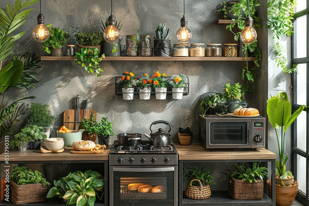 Fototapeta premium modern kitchen with oven advertising photography