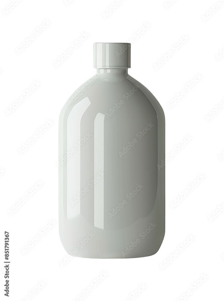 White Plastic Bottle Mockup Isolated on Transparent Background. White Plastic Bottle Mockup Isolated on Transparent Background.