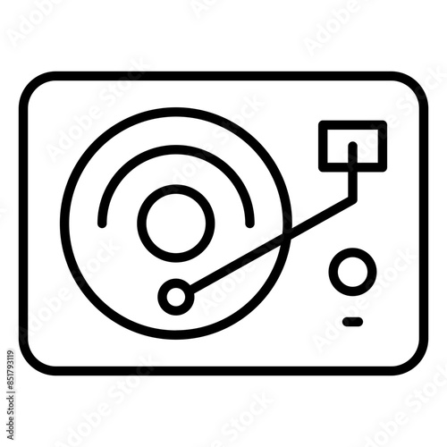 Gramophone icon. outline icon