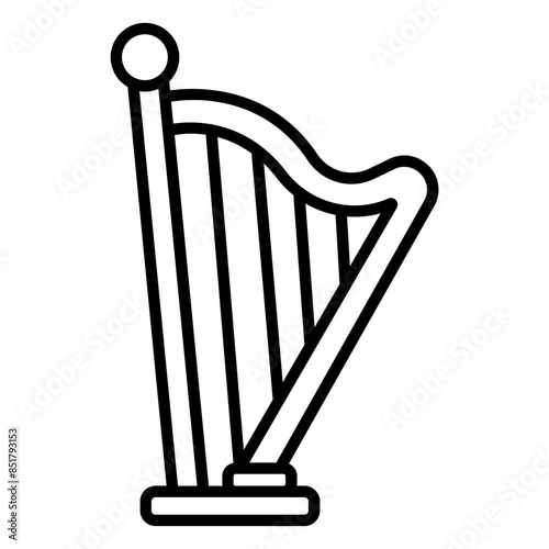 Harp icon. outline icon