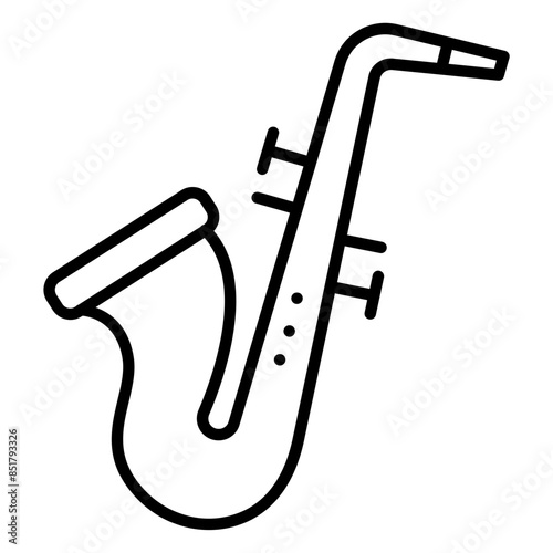 Saxophone icon. outline icon