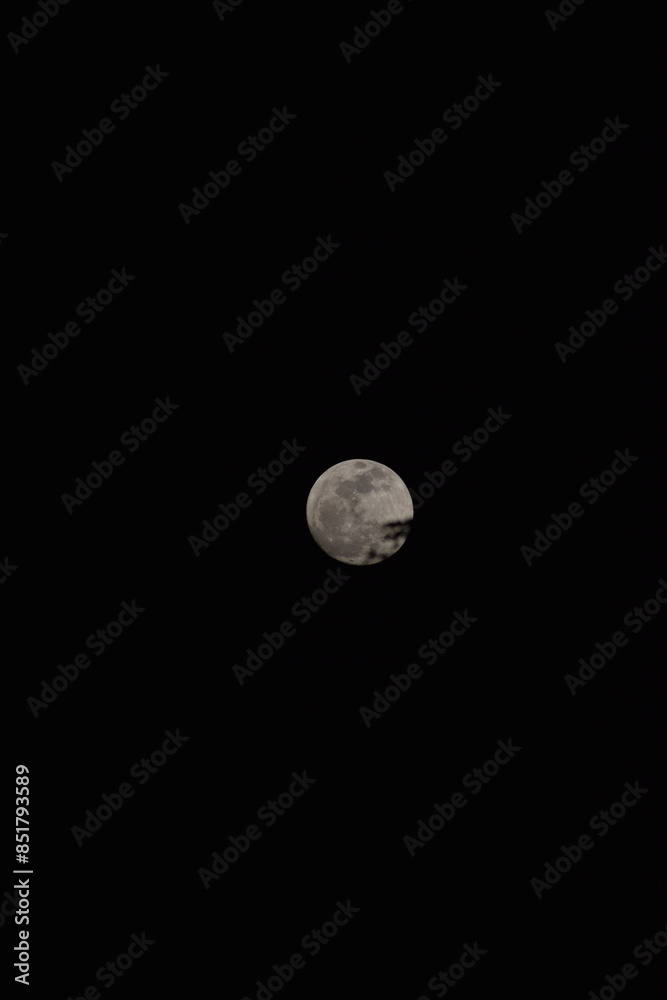 selective focus picture of the gibbous moon selective focus picture of the gibbous moon