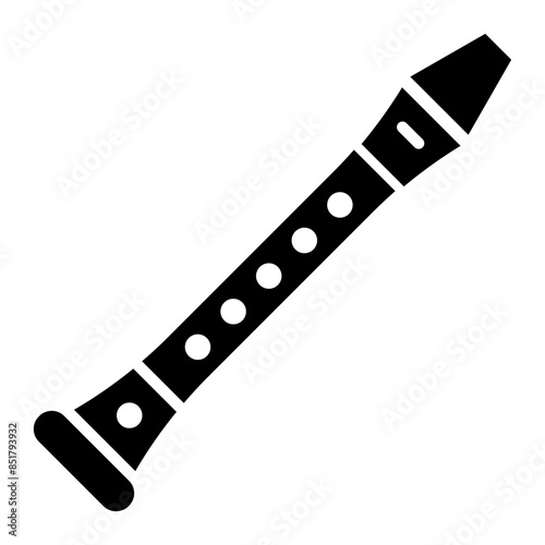 Flute icon. solid icon