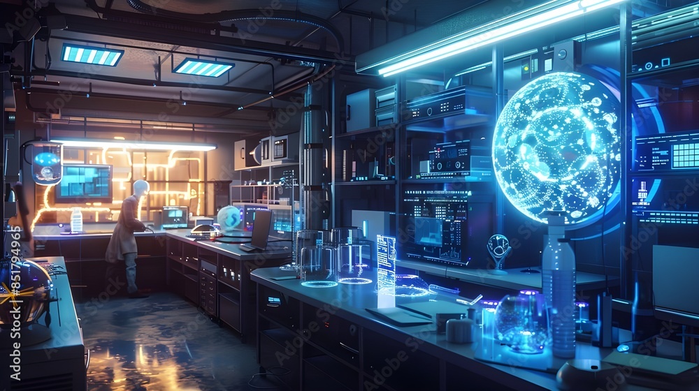 futuristic laboratory futuristic laboratory