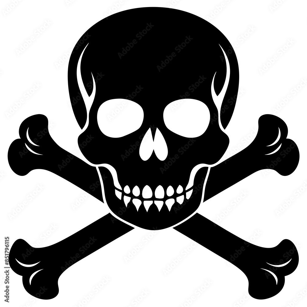 silhouette-of-skull-and-bones-on-white-background silhouette-of-skull-and-bones-on-white-background