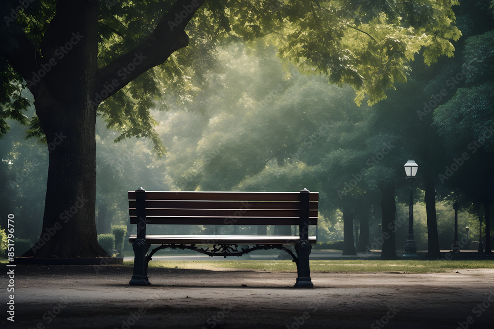 photo of a park bench, clean park bench in a public park, park bench in the city, park bench wallpaper background