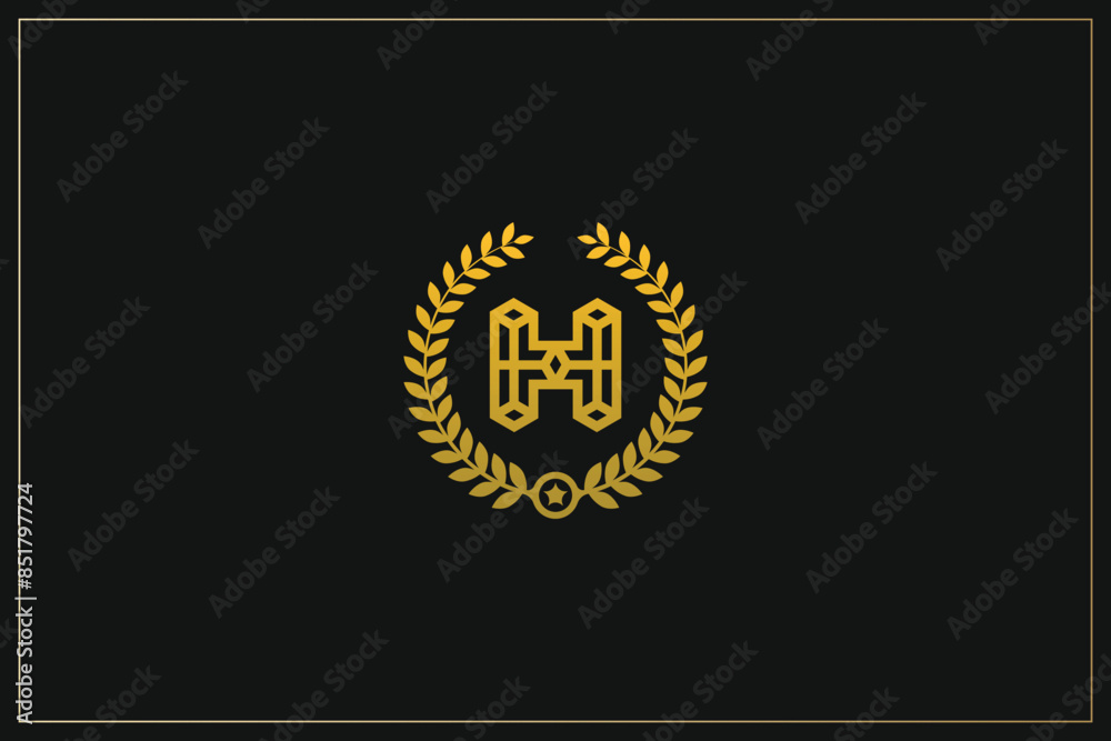Fototapeta premium H Letter trademark brand logo