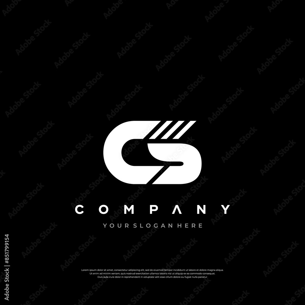 CS Letter Logo, cs logo image vector