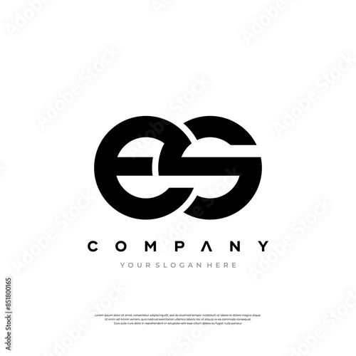 ES letter designs for logo and icon vector