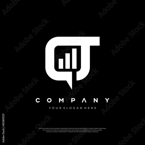Initial Letter QT Finance Emblem photo
